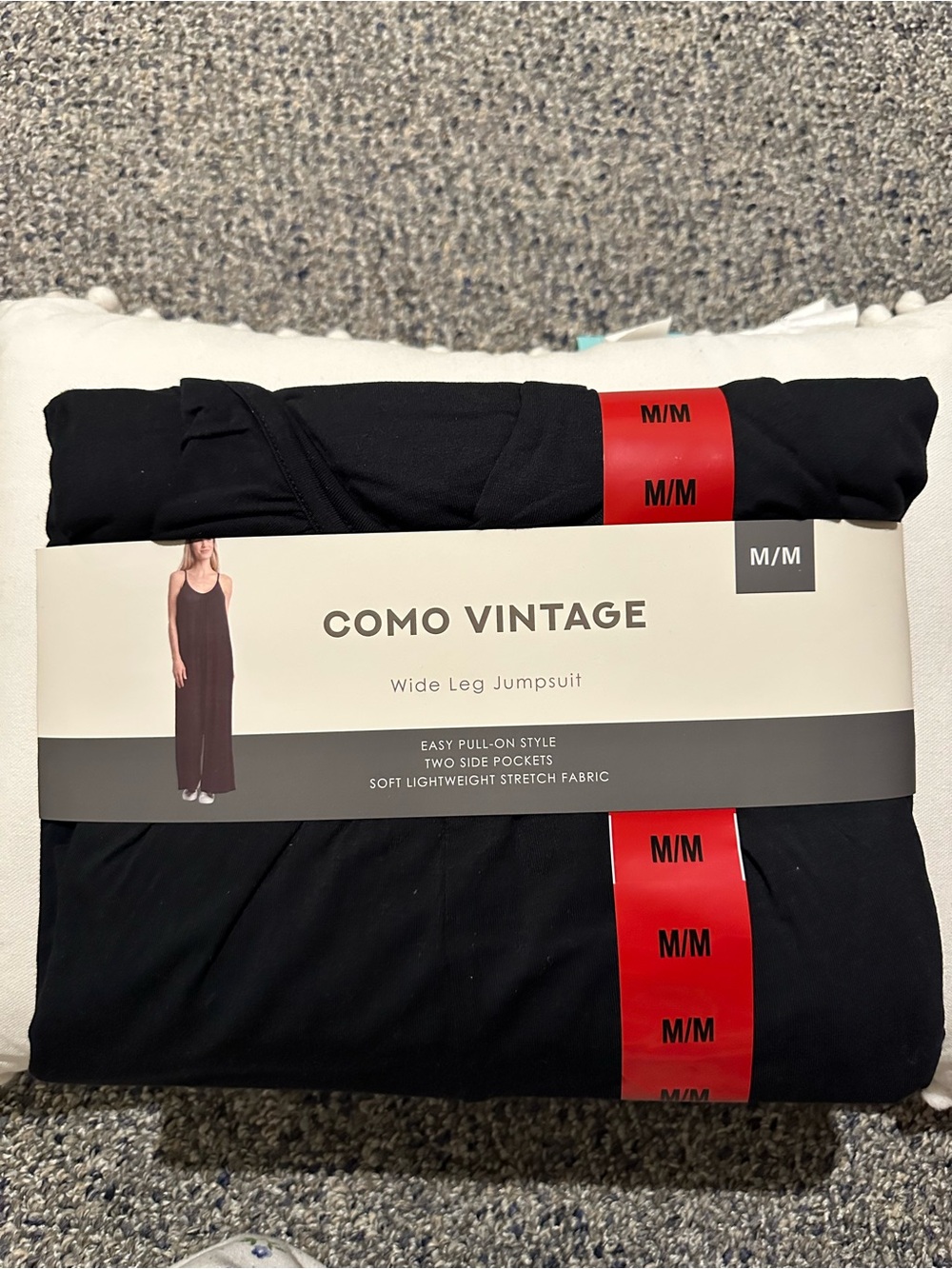 COMO VINTAGE Black Wide Leg Jumpsuit